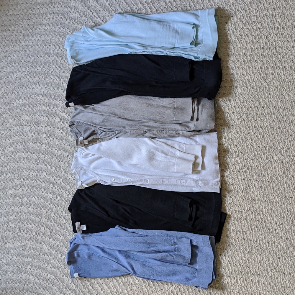 Loft Button-up Cardigan Sweaters 3/4 Length Sleeves (Bundle of 6)